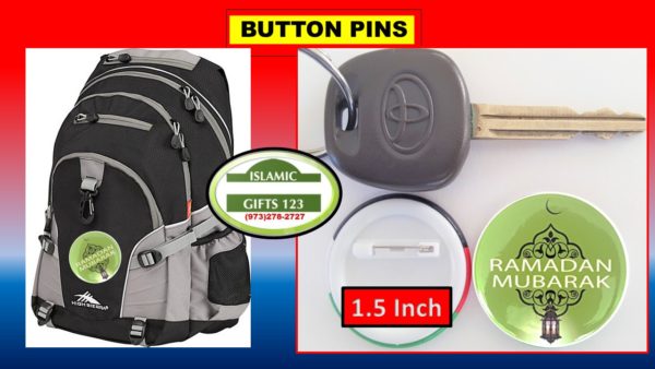 Green Ramadan Button Pins for Stylish Festive Accessories - Image 2