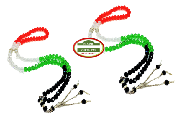 Palestine Flag Misbaha 99ct prayer beads Palestinian beads