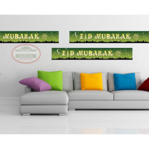 Eid Mubarak Foil Banners – 50-Pack for Festive Decorations