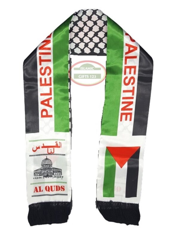 Palestine Flag Scarf Al QUDS Keffiyeh Palestinian scarf - Image 2