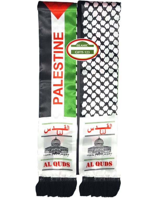 Palestine Flag Scarf Al QUDS Keffiyeh Palestinian scarf - Image 4