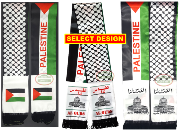 Palestine Flag Scarf Al QUDS Keffiyeh Palestinian scarf - Image 3