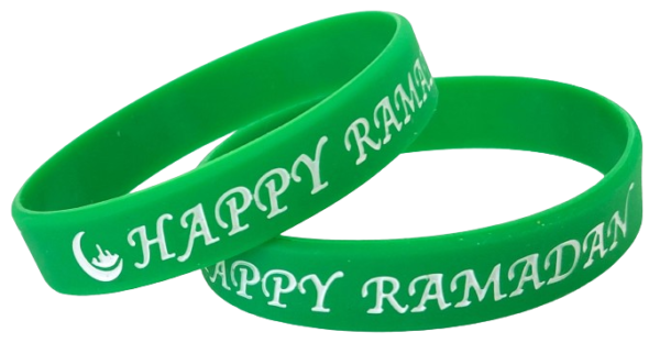 Happy Ramadan Green Wristbands – Perfect Favors for Ramadan Celebrations - Image 2