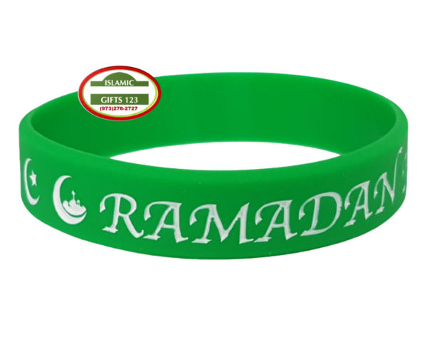 Ramadan Mubarak Green Wristbands Favors - Image 2