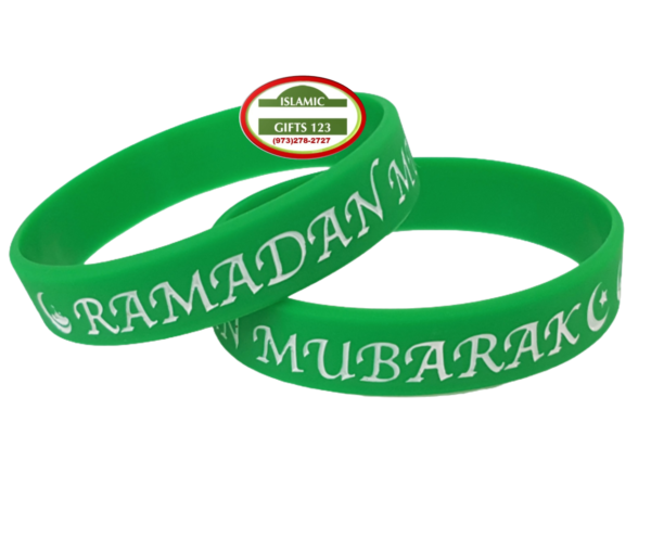 Ramadan Mubarak Green Wristbands Favors - Image 4