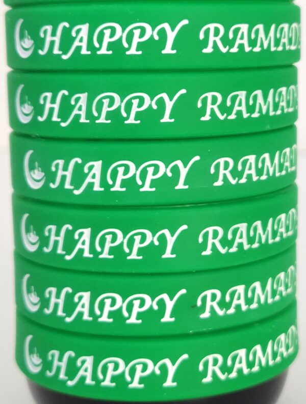 Happy Ramadan Green Wristbands – Perfect Favors for Ramadan Celebrations - Image 3