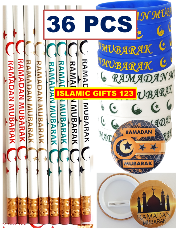 Ramadan 36-Piece Set with Buttons – Free Shipping