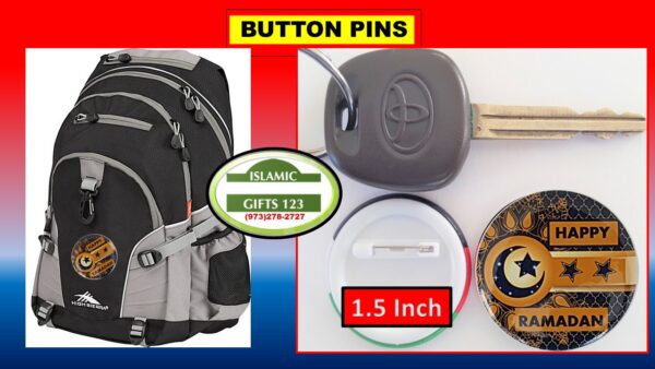 Happy Ramadan Mubarak Button Pins – Blue Design - Image 5