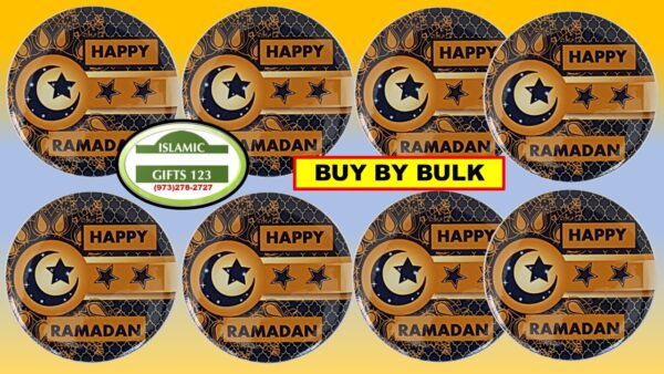 Happy Ramadan Mubarak Button Pins – Blue Design - Image 2