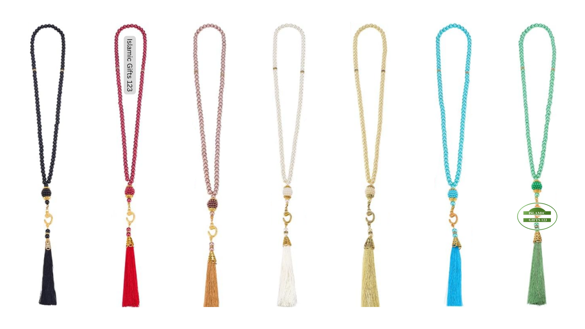 Tasbeeh Misbaha Acryl Prayer Beads in Bag–Islamic Gift Ramadan Gift