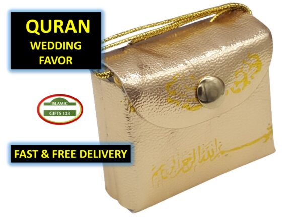 Mini Quran in Gold Bag Hanger - Elegant Wedding Favor - Image 6