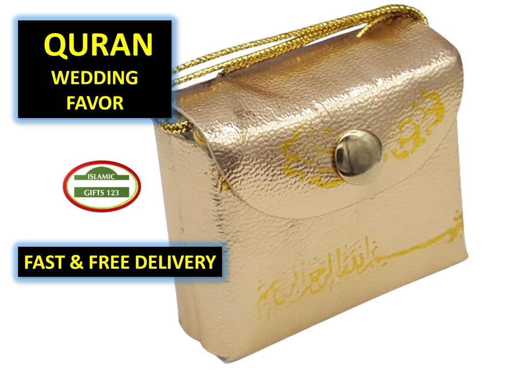 Mini Quran in Gold Bag Hanger - Elegant Wedding Favor - Image 6