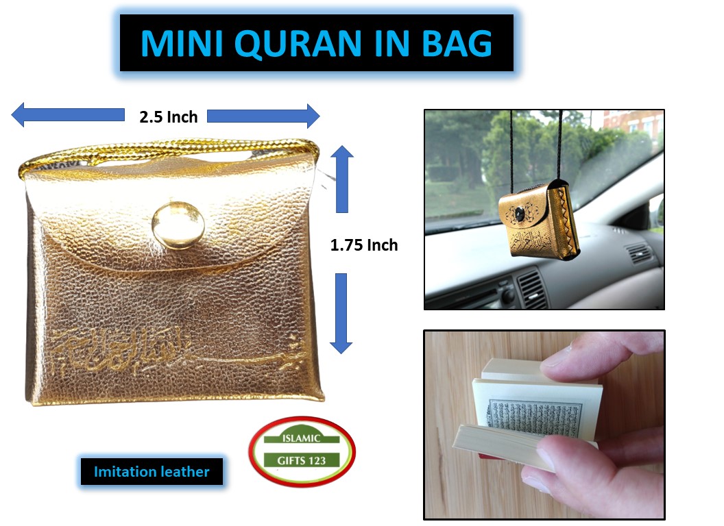 Mini Quran in Gold Bag Hanger - Elegant Wedding Favor - Image 4