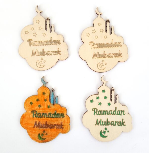 Ramadan Mubarak Masjid DIY Wooden Cutout - Personalized Ramadan Decor - Image 5