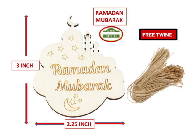 Ramadan Mubarak Masjid DIY Wooden Cutout - Personalized Ramadan Decor - Image 4