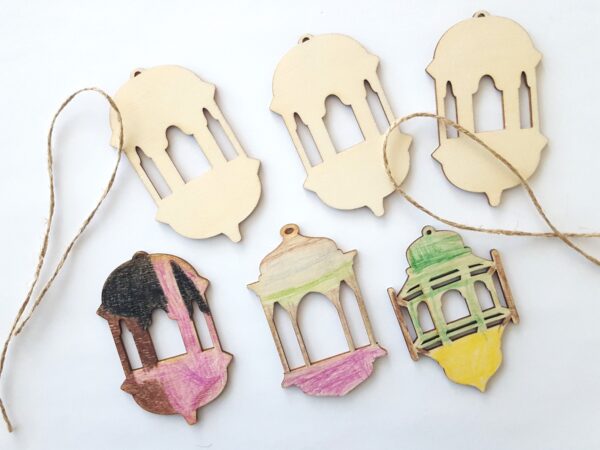 Ramadan Lantern DIY Wooden Cutout - Creative Ramadan Decor - Image 3