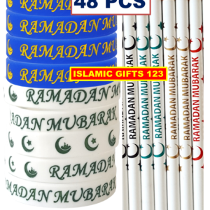 48-Piece Ramadan Pencils and Bands Favor Set – Perfect for Ramadan Gifting