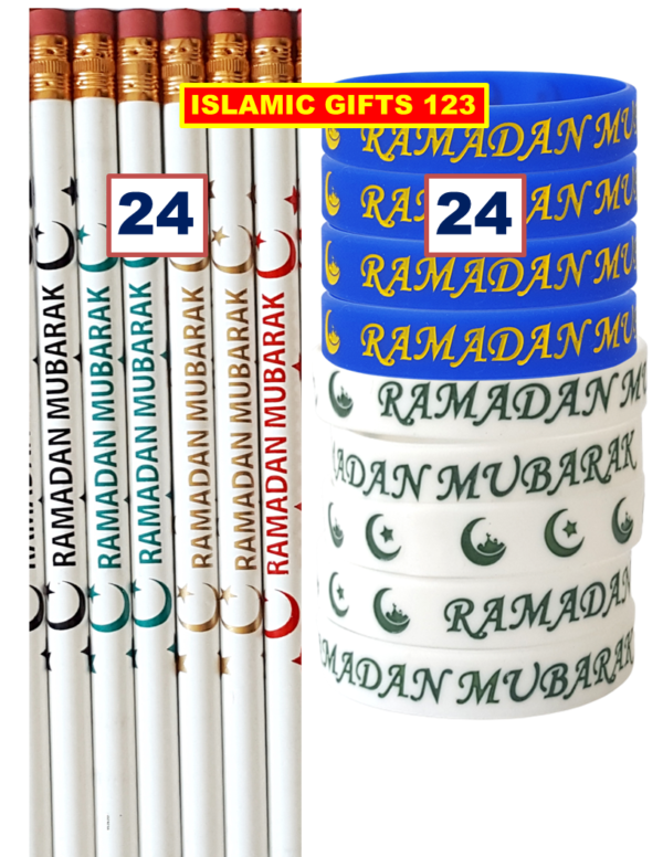 48-Piece Ramadan Pencils and Bands Favor Set – Perfect for Ramadan Gifting - Image 2