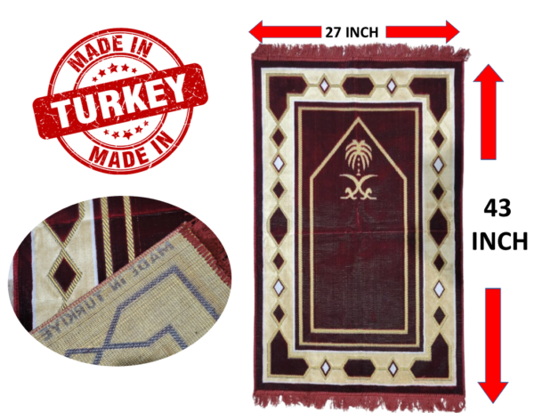 Islamic Prayer Rugs Turkish rugs 18 Oz High Quality Ramadan Gift - Image 4