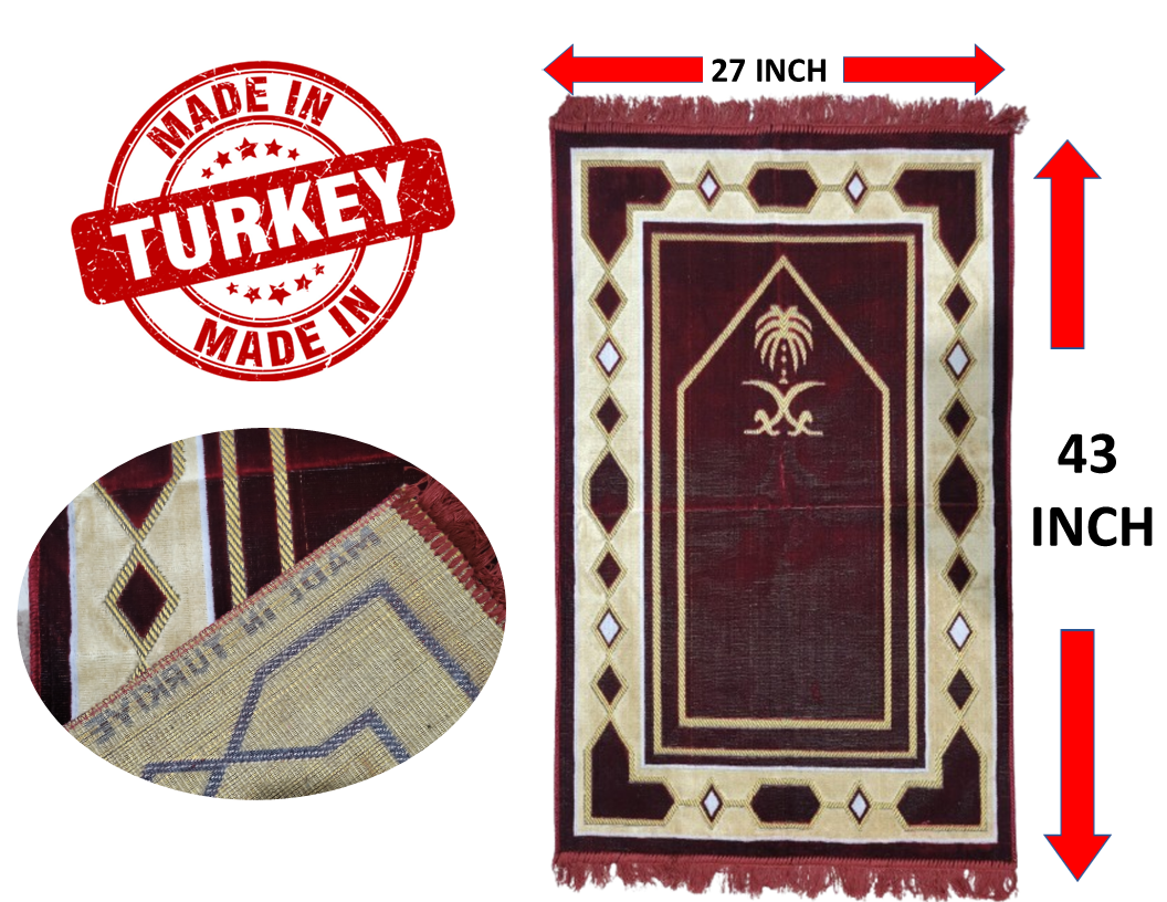 Islamic Prayer Rugs Turkish rugs 18 Oz High Quality Ramadan Gift - Image 4